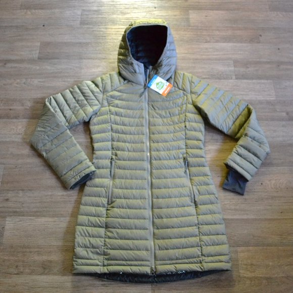 Columbia Jackets & Blazers - NWT Columbia Women's Sage Green Omni Heat Quilted Puffer Long Hooded Jacket Sz S